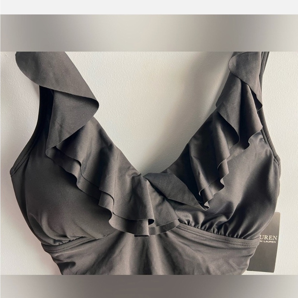 Lauren Ralph Lauren Ruffle Tankini swim top size 10 - Picture 9 of 14